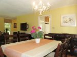 Formal dining is adjacent to the living space